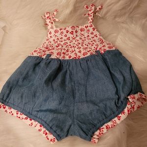 Faded glory jeans baby romper preemie